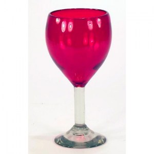 BGX Red Wine Glass With Red Base